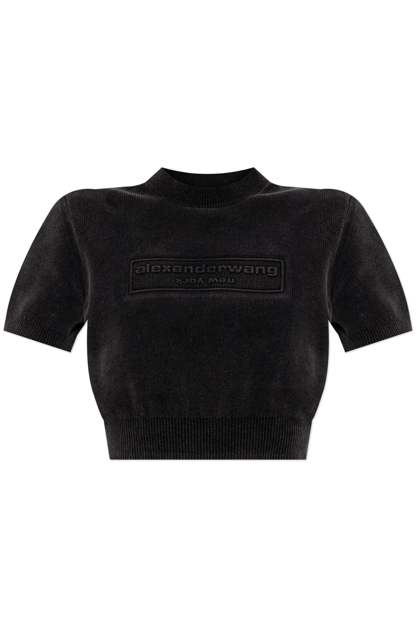Tシャツ・カットソー ALEXANDER WANG BLACK VISCOSE TOP Alexander Wang - ALEXANDER WANG アレキサンダーワン Tシャツ